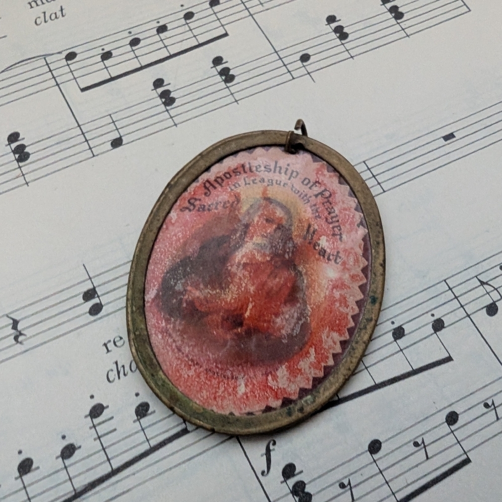 Vintage Religious Medal Pendant
